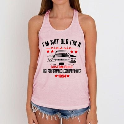 Im Not Old Im A Classic Custom Built 1954 70th Birthday Women's Knotted Racerback Tank