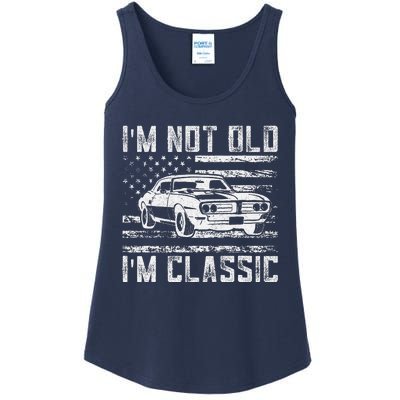 Im Not Old Im Classic Car Vintage Dad Fathers Day Ladies Essential Tank