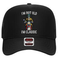 IM Not Old IM Classic Motorcycle Biker Skeleton Halloween High Crown Mesh Back Trucker Hat