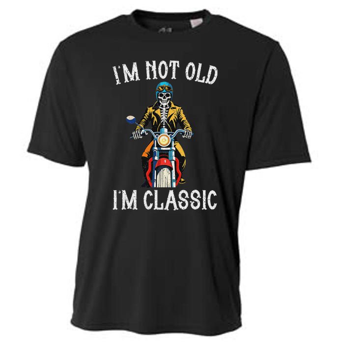 IM Not Old IM Classic Motorcycle Biker Skeleton Halloween Cooling Performance Crew T-Shirt