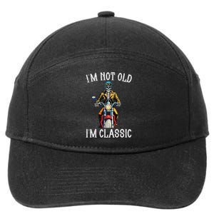 IM Not Old IM Classic Motorcycle Biker Skeleton Halloween 7-Panel Snapback Hat