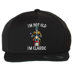 IM Not Old IM Classic Motorcycle Biker Skeleton Halloween Wool Snapback Cap