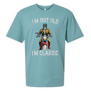 IM Not Old IM Classic Motorcycle Biker Skeleton Halloween Sueded Cloud Jersey T-Shirt