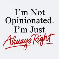 I’M Not Opinionated I’M Just Always Right Sueded Cloud Jersey T-Shirt