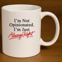 I’M Not Opinionated I’M Just Always Right 11oz C Handle Ceramic Mug