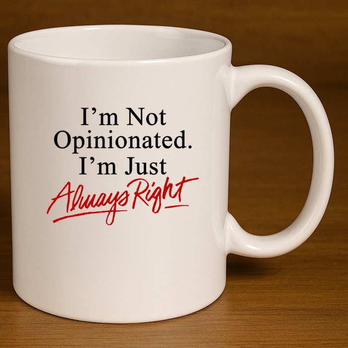 I’M Not Opinionated I’M Just Always Right 11oz C Handle Ceramic Mug