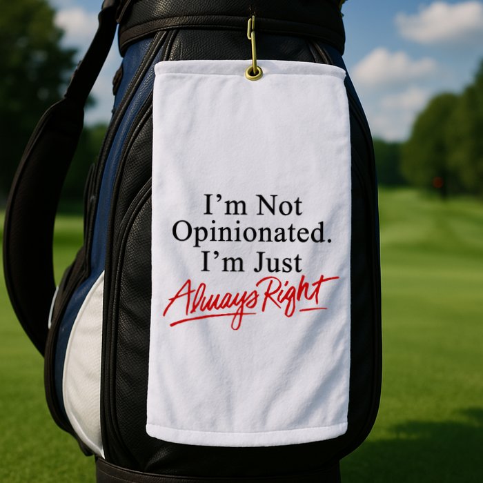 I’M Not Opinionated I’M Just Always Right Golf Towel