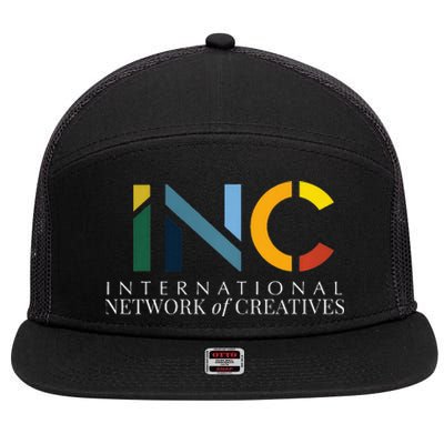 International Network Of Creatives Premium 7 Panel Mesh Trucker Snapback Hat