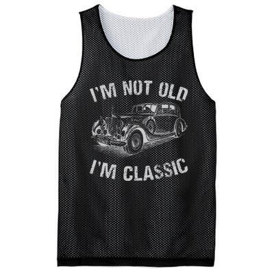 I'm Not Old I'm Classic Funny Car Graphic Gift Father's Day Mesh Reversible Basketball Jersey Tank