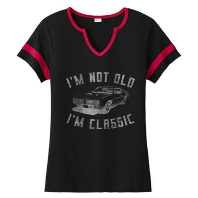 IM Not Old IM Classic Ladies Halftime Notch Neck Tee