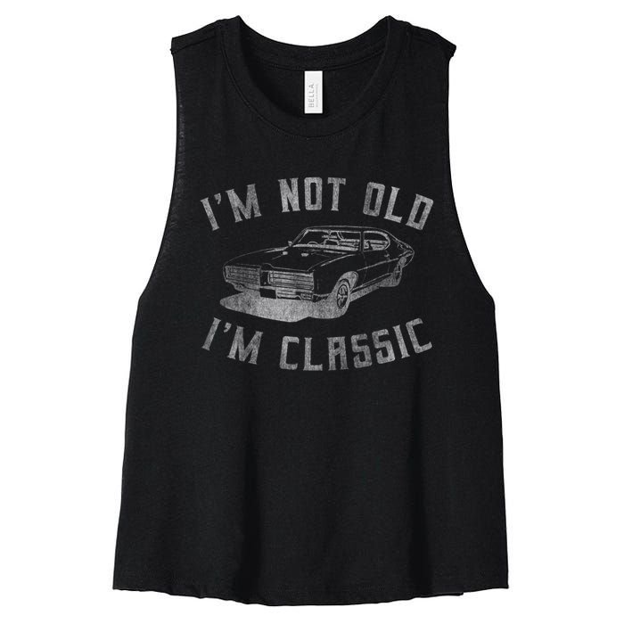 IM Not Old IM Classic Women's Racerback Cropped Tank