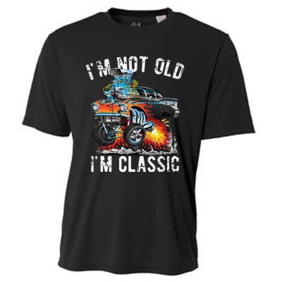 I'm Not Old I'm Classic Hotrod Cartoon Car Distressed Design Cooling Performance Crew T-Shirt