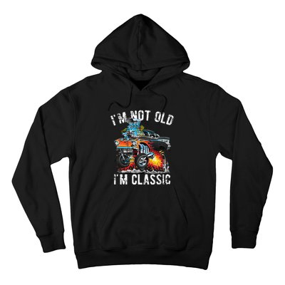 I'm Not Old I'm Classic Hotrod Cartoon Car Distressed Design Hoodie