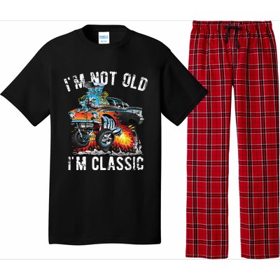 I'm Not Old I'm Classic Hotrod Cartoon Car Distressed Design Pajama Set