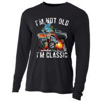 I'm Not Old I'm Classic Hotrod Cartoon Car Distressed Design Cooling Performance Long Sleeve Crew