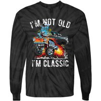 I'm Not Old I'm Classic Hotrod Cartoon Car Distressed Design Tie-Dye Long Sleeve Shirt