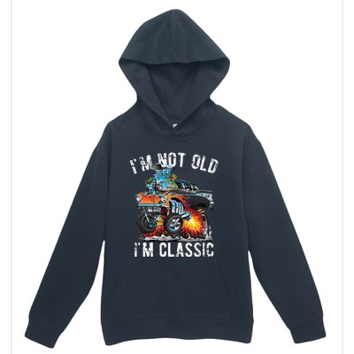 I'm Not Old I'm Classic Hotrod Cartoon Car Distressed Design Urban Pullover Hoodie