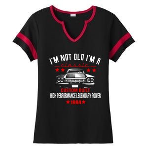 IM Not Old IM A Classic Custom Built 1984 40th Birthday Ladies Halftime Notch Neck Tee