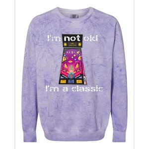 IM Not Old IM Classic Pinball Machine Colorblast Crewneck Sweatshirt