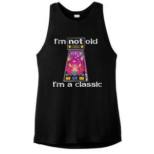 IM Not Old IM Classic Pinball Machine Ladies PosiCharge Tri-Blend Wicking Tank