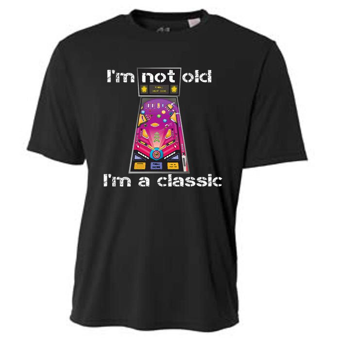 IM Not Old IM Classic Pinball Machine Cooling Performance Crew T-Shirt