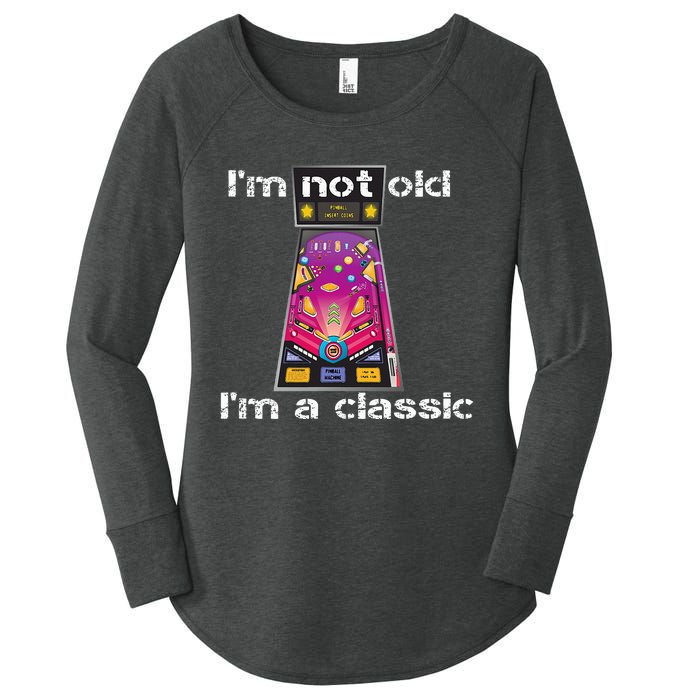 IM Not Old IM Classic Pinball Machine Women's Perfect Tri Tunic Long Sleeve Shirt