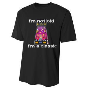 IM Not Old IM Classic Pinball Machine Performance Sprint T-Shirt