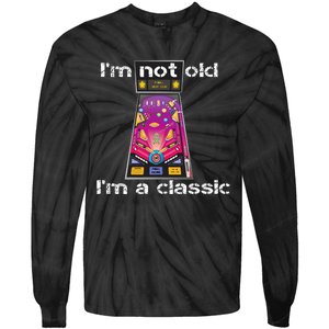 IM Not Old IM Classic Pinball Machine Tie-Dye Long Sleeve Shirt