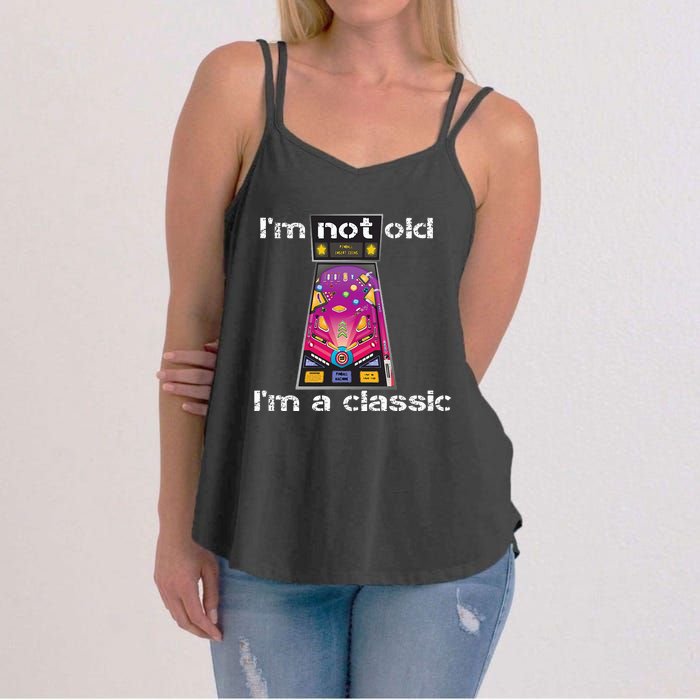 IM Not Old IM Classic Pinball Machine Women's Strappy Tank