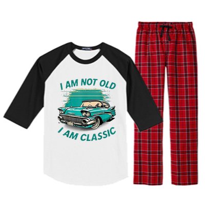 I'm Not Old I'm Classic Funny Car Graphic Raglan Sleeve Pajama Set