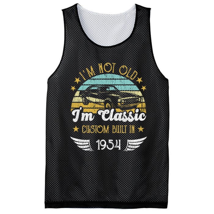 IM Not Old IM Classic Car Vintage 1954 Birthday Mesh Reversible Basketball Jersey Tank