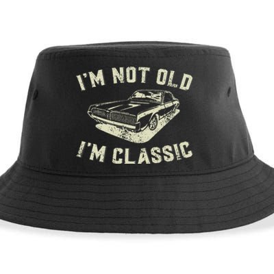 IM Not Old IM Classic Retro Vintage Car Funny Fathers Day Sustainable Bucket Hat