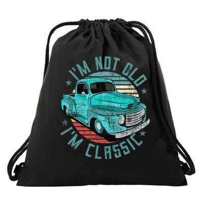 Im Not Old Im Classic Funny Retro Cool Car Vintage Drawstring Bag