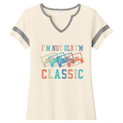 I'm Not Old Im Classic Grandpa Dad Birthday Gifts Rock Music Ladies Halftime Notch Neck Tee