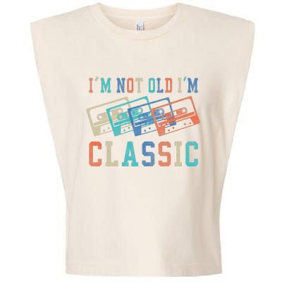 I'm Not Old Im Classic Grandpa Dad Birthday Gifts Rock Music Garment-Dyed Women's Muscle Tee