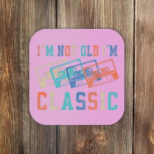 I'm Not Old Im Classic Grandpa Dad Birthday Gifts Rock Music Coaster