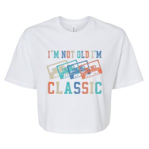 I'm Not Old Im Classic Grandpa Dad Birthday Gifts Rock Music Bella+Canvas Jersey Crop Tee