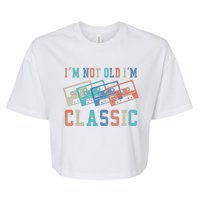 I'm Not Old Im Classic Grandpa Dad Birthday Gifts Rock Music Bella+Canvas Jersey Crop Tee