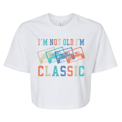 I'm Not Old Im Classic Grandpa Dad Birthday Gifts Rock Music Bella+Canvas Jersey Crop Tee