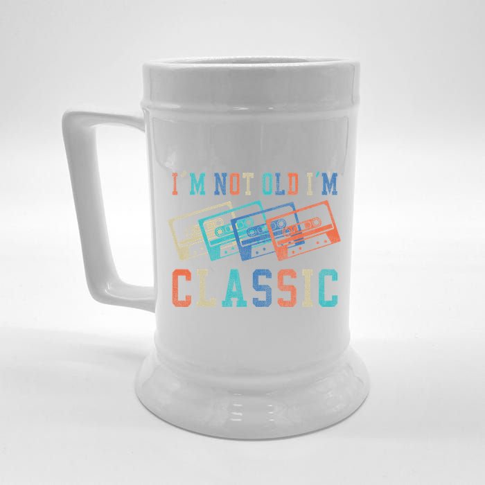 I'm Not Old Im Classic Grandpa Dad Birthday Gifts Rock Music Beer Stein