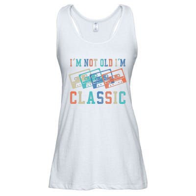 I'm Not Old Im Classic Grandpa Dad Birthday Gifts Rock Music Ladies Essential Flowy Tank