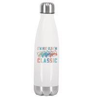 I'm Not Old Im Classic Grandpa Dad Birthday Gifts Rock Music Stainless Steel Insulated Water Bottle