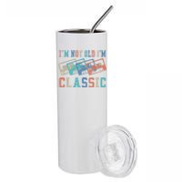 I'm Not Old Im Classic Grandpa Dad Birthday Gifts Rock Music Stainless Steel Tumbler