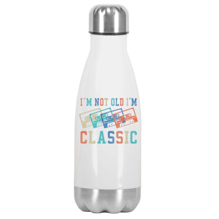 I'm Not Old Im Classic Grandpa Dad Birthday Gifts Rock Music Stainless Steel Insulated Water Bottle