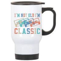 I'm Not Old Im Classic Grandpa Dad Birthday Gifts Rock Music Stainless Steel Travel Mug