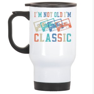 I'm Not Old Im Classic Grandpa Dad Birthday Gifts Rock Music Stainless Steel Travel Mug