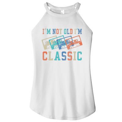 I'm Not Old Im Classic Grandpa Dad Birthday Gifts Rock Music Women's Perfect Tri Rocker Tank