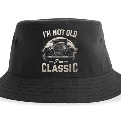 I'm Not Old I'm Classic Retro Vintage Funny Car Sustainable Bucket Hat