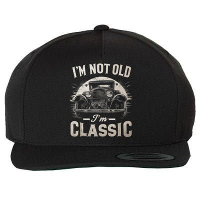 I'm Not Old I'm Classic Retro Vintage Funny Car Wool Snapback Cap