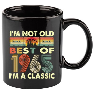 I'm Not Old I'm A Classic Vintage 1965 57th Birthday Gifts 11oz C Handle Ceramic Mug